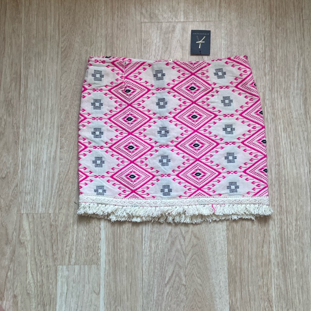 Atmosphere Pink and Cream Mini Skirt